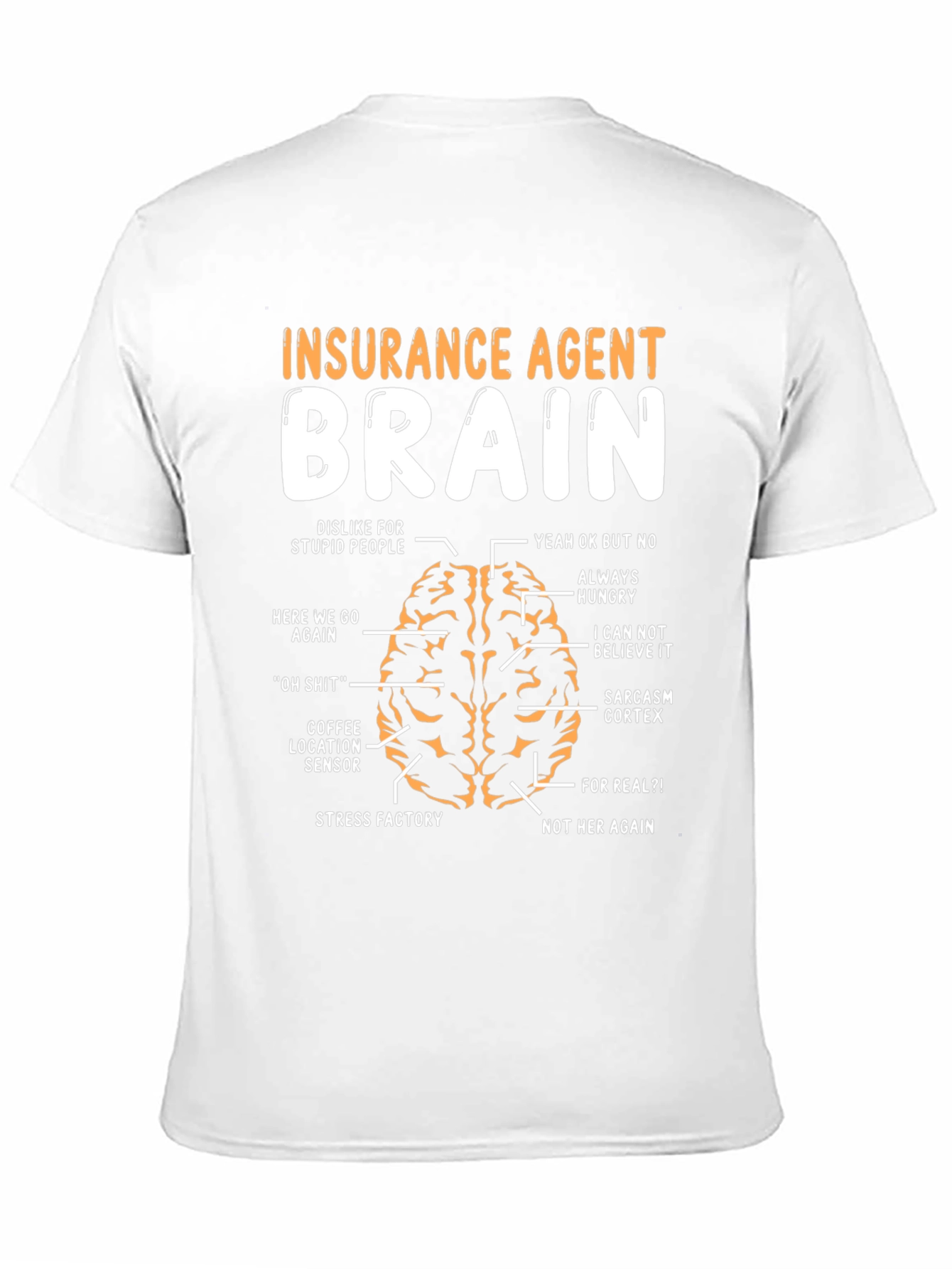 Insurance Agent Brain Humor T-Shirt