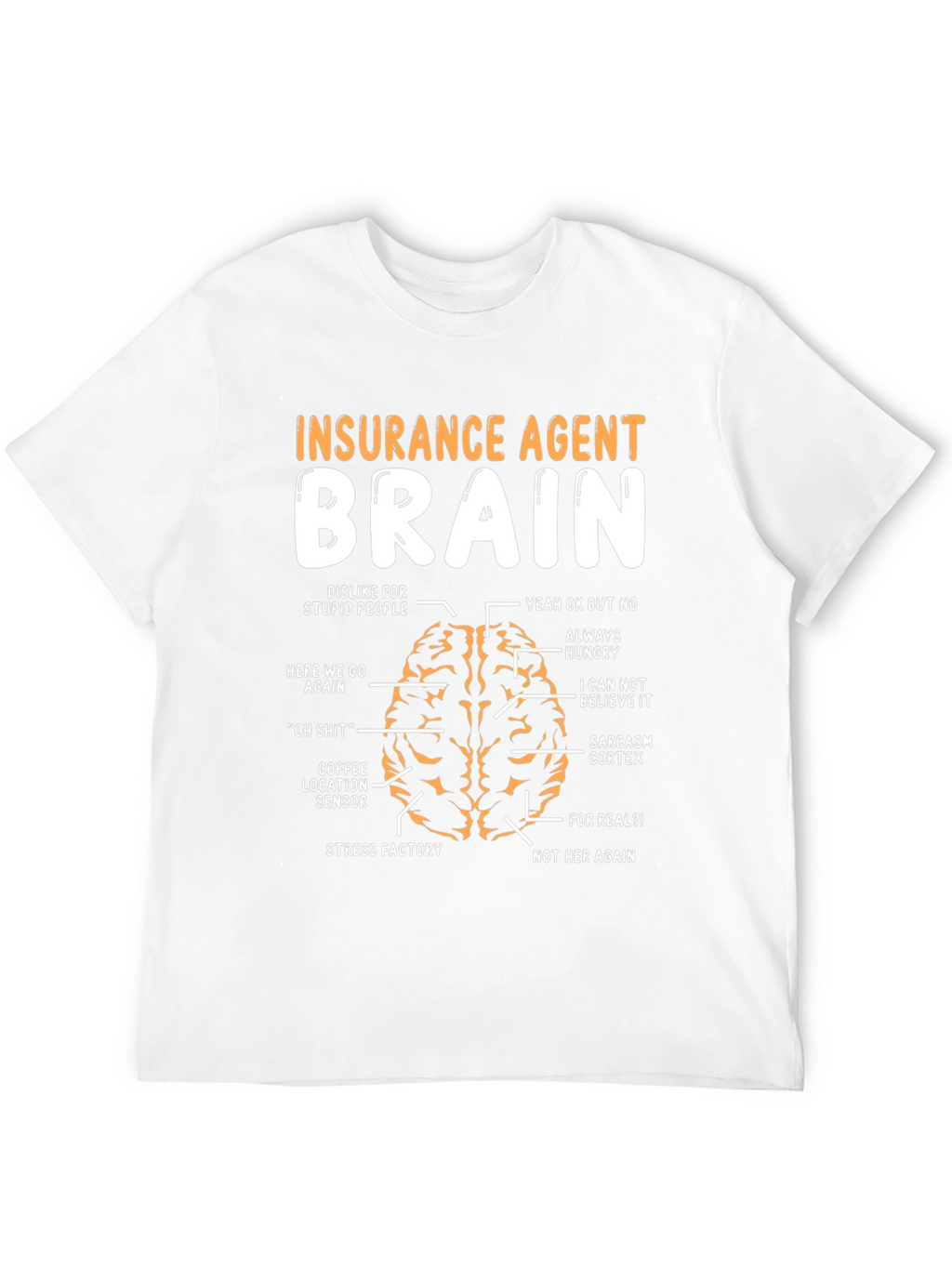 Insurance Agent Brain Humor T-Shirt