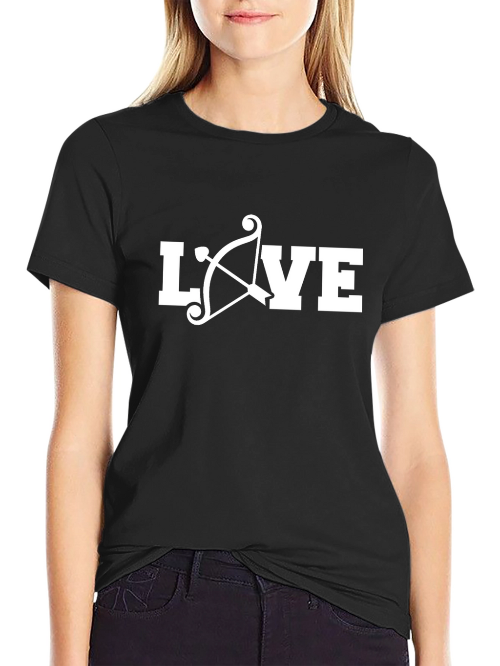 Love Bow & Arrow Graphic T-Shirt - Black