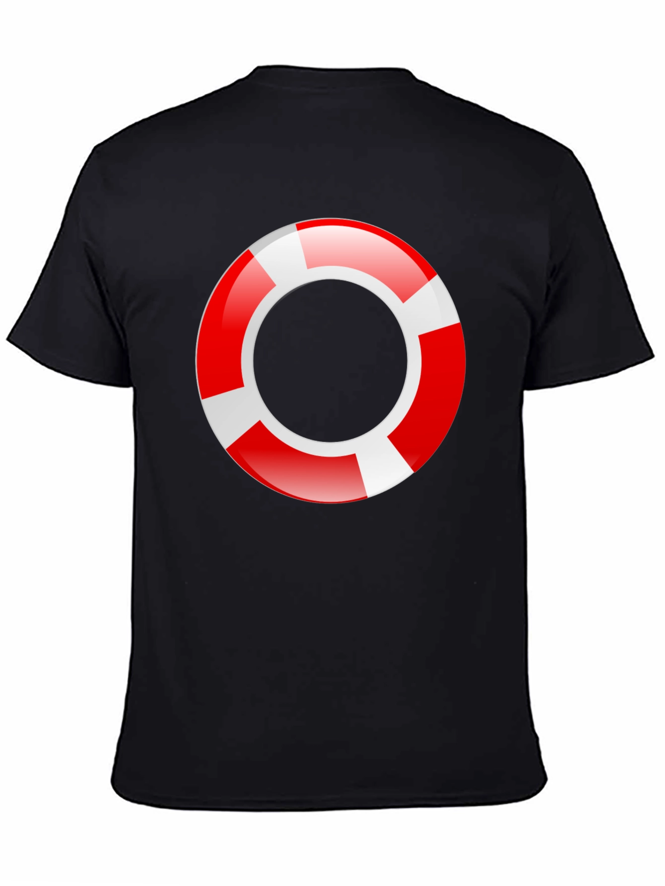 Lifeguard Ring Graphic T-Shirt - Black Cotton Tee