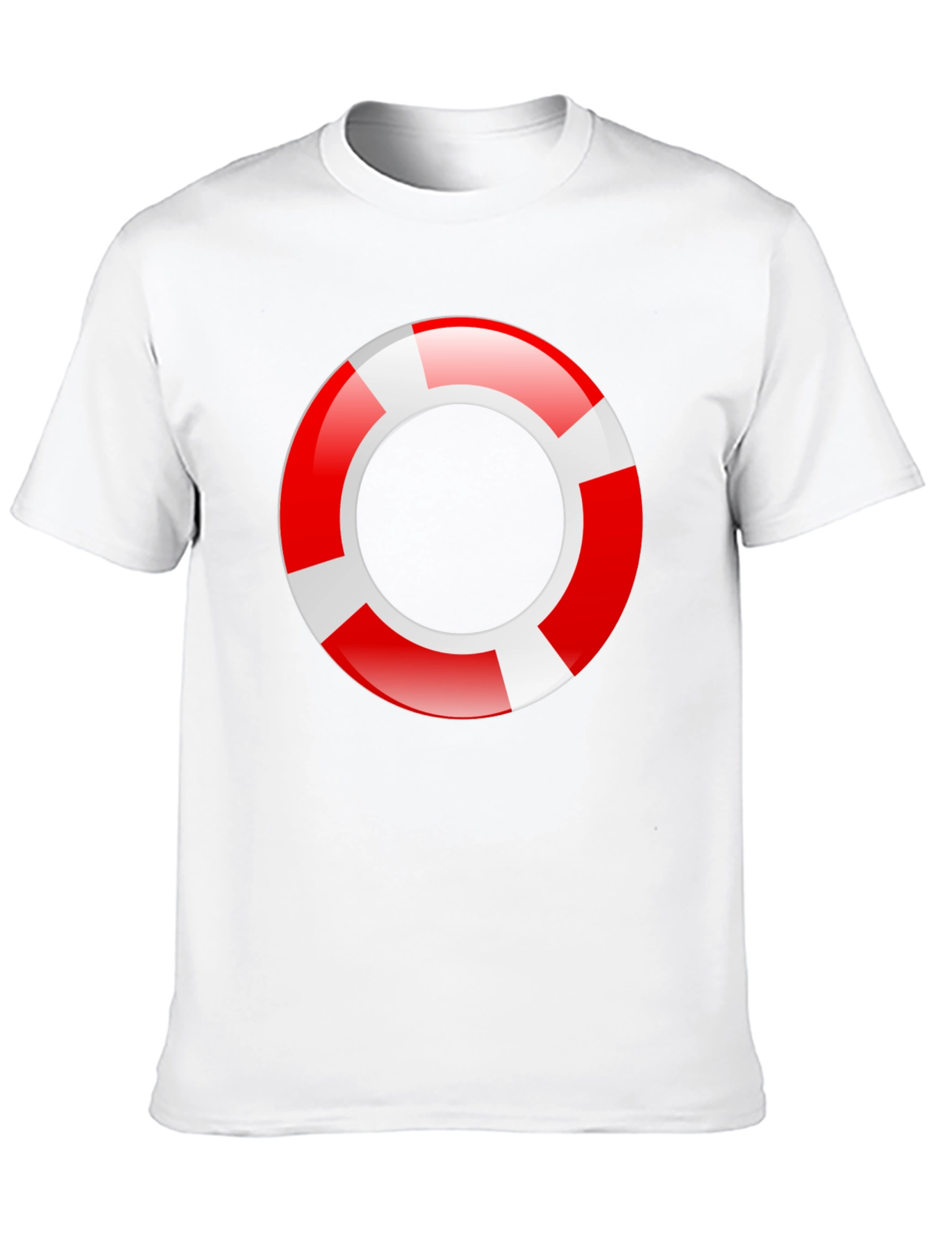 Lifeguard Ring Graphic T-Shirt - Black Cotton Tee