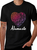 Namaste Heart Graphic Tee - Yoga & Meditation Shirt