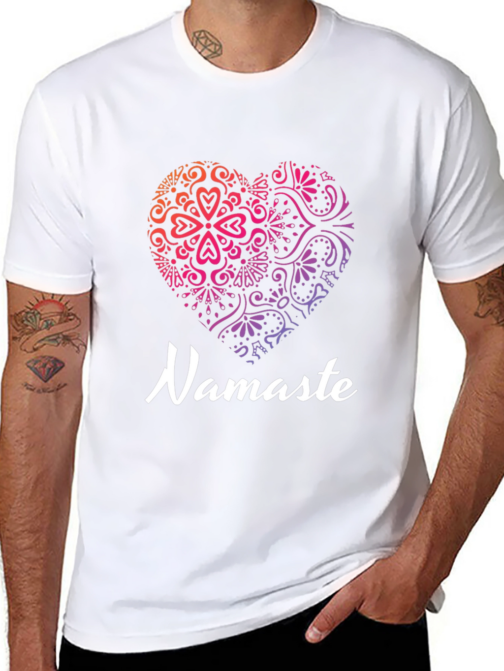 Namaste Heart Graphic Tee - Yoga & Meditation Shirt