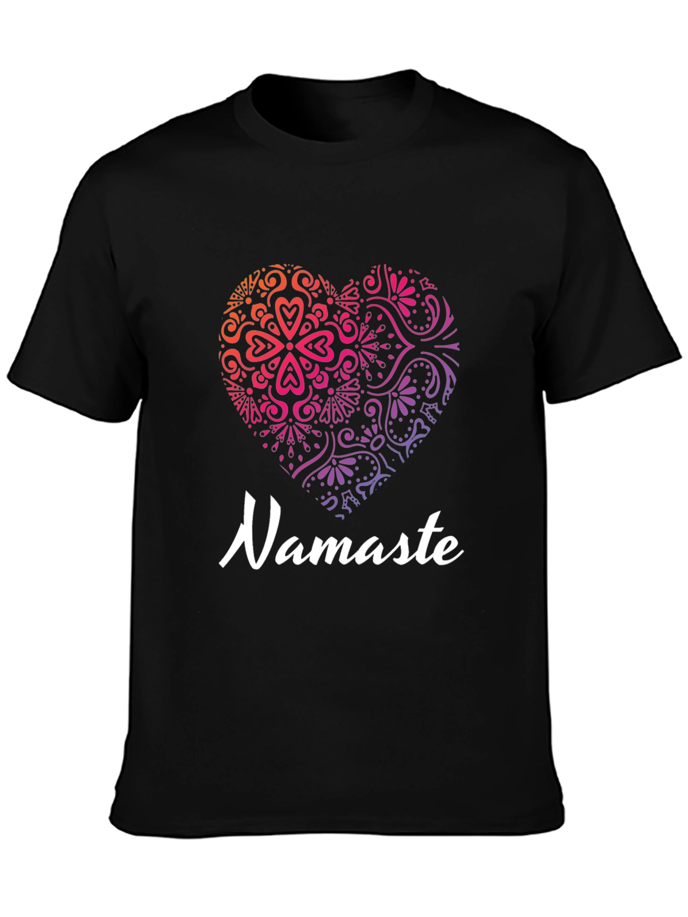 Namaste Heart Graphic Tee - Yoga & Meditation Shirt