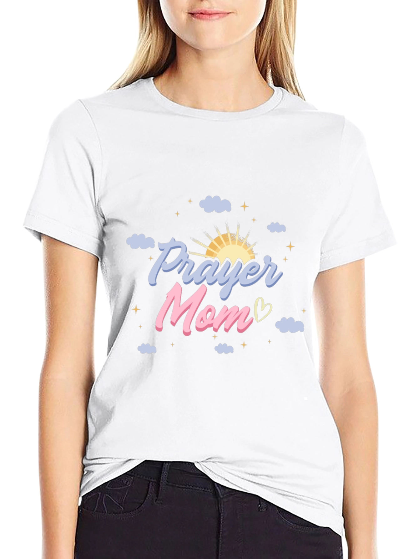 Prayer Mom Graphic Tee - Black T-Shirt