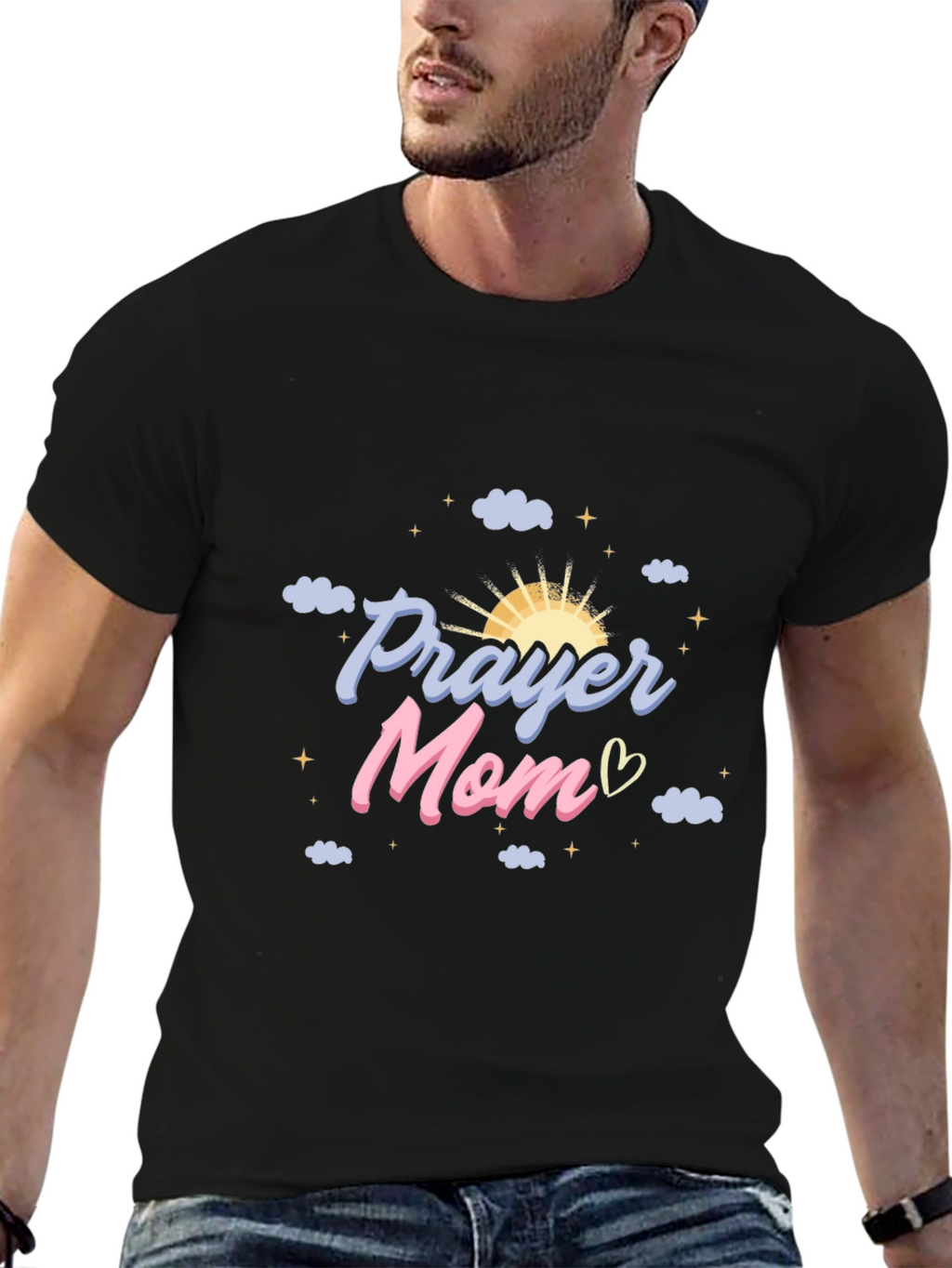 Prayer Mom Graphic Tee - Black T-Shirt