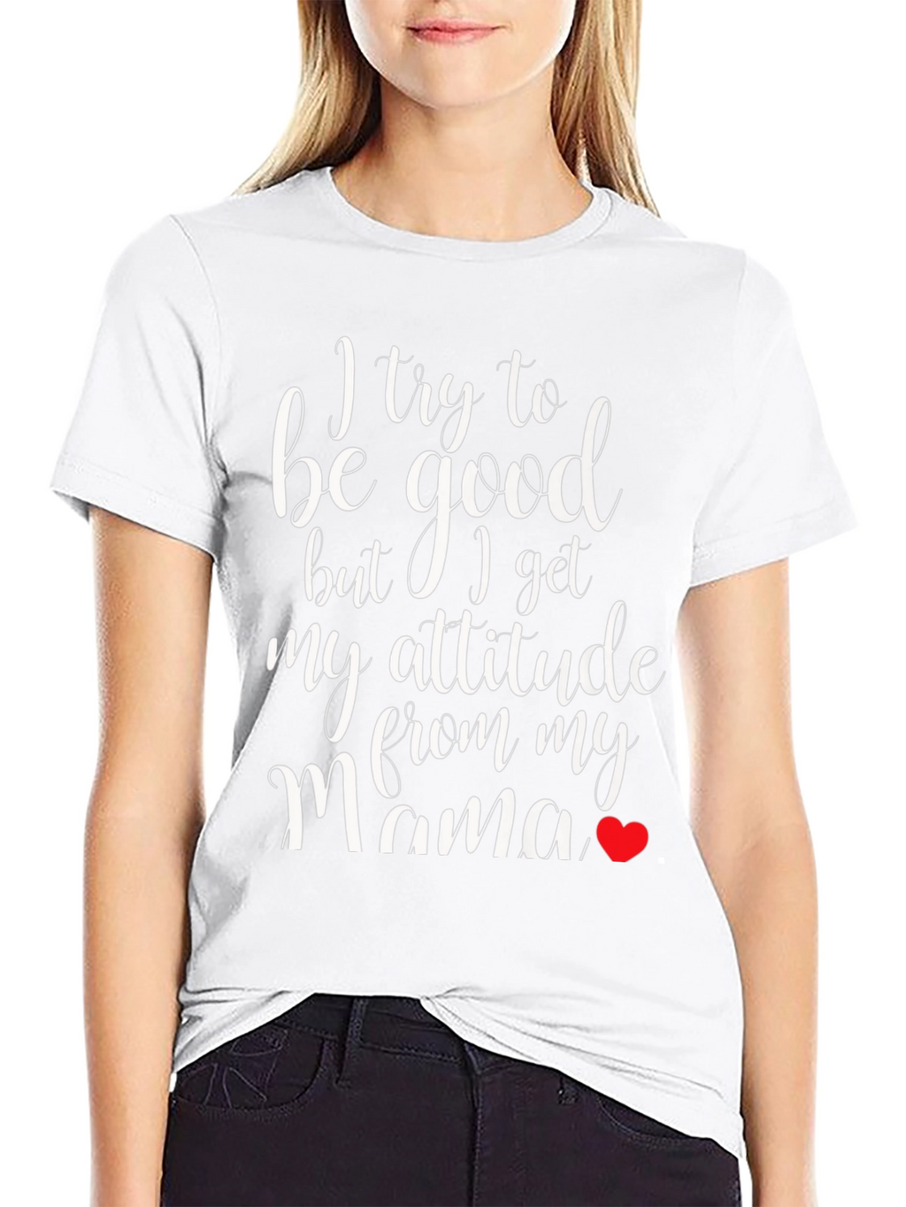 Funny Mamas Attitude Black T-Shirt