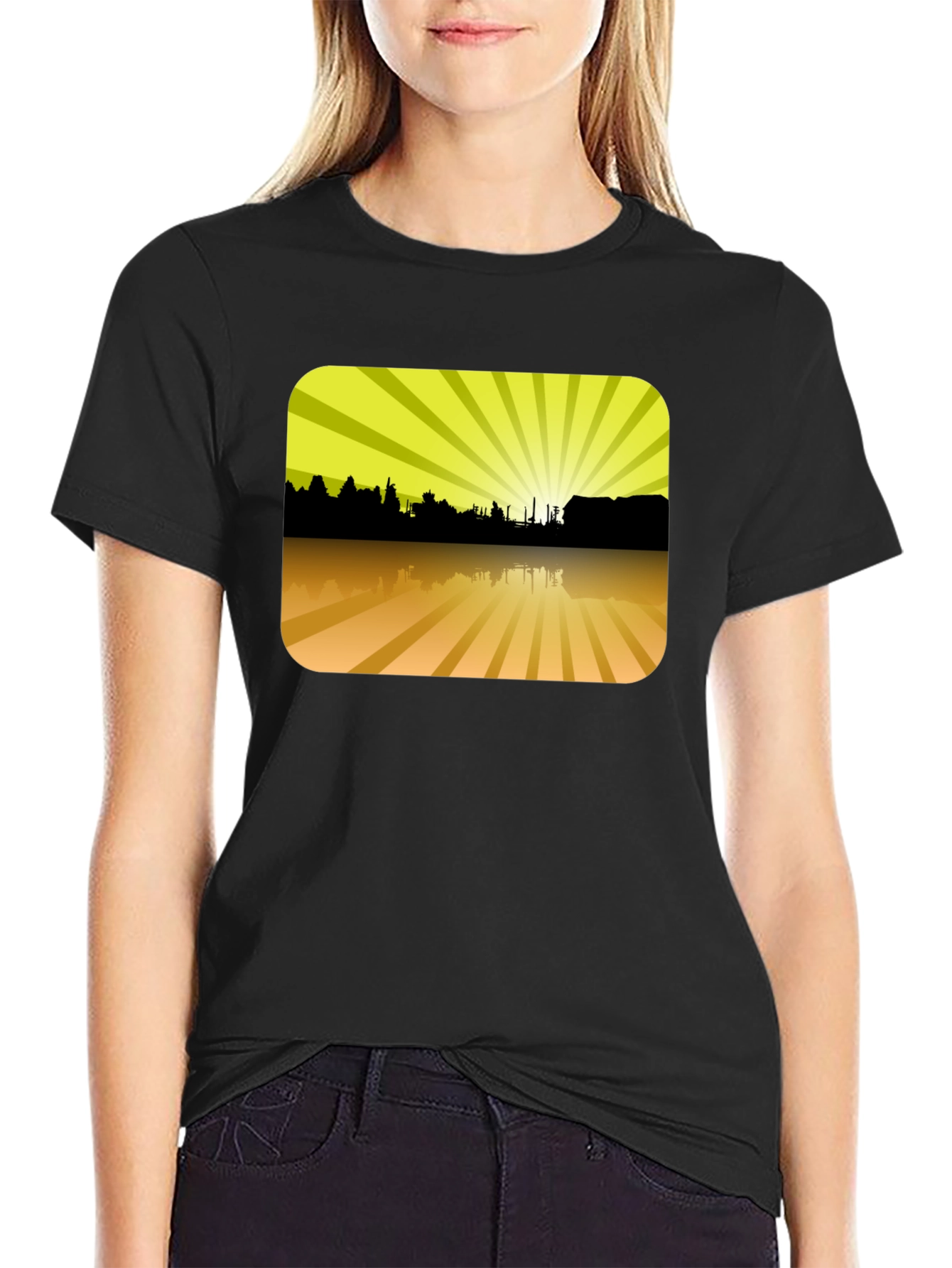 Sunset Silhouette Graphic T-Shirt