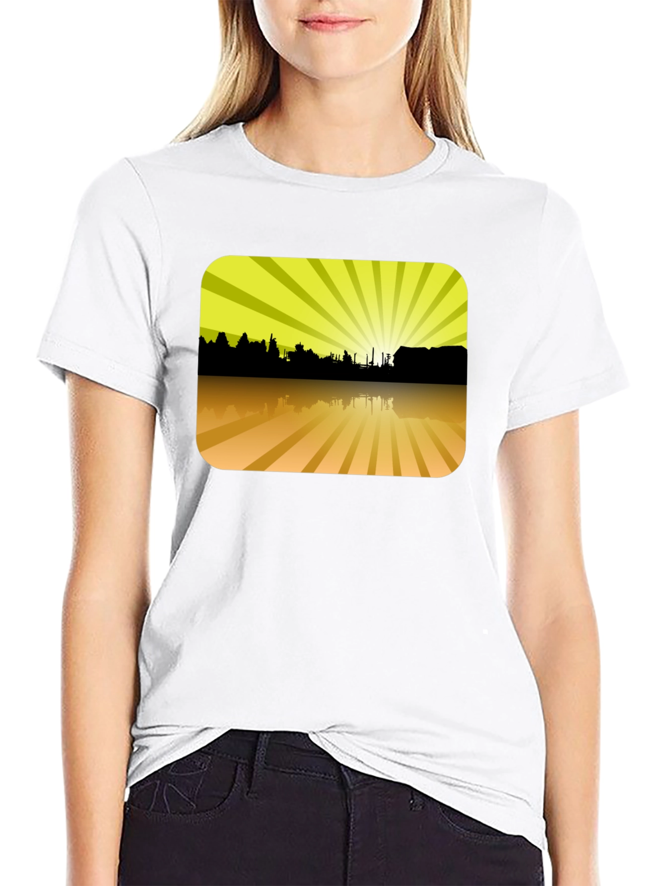 Sunset Silhouette Graphic T-Shirt