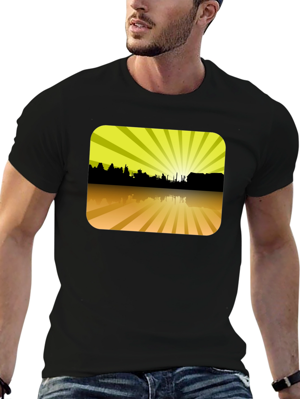 Sunset Silhouette Graphic T-Shirt