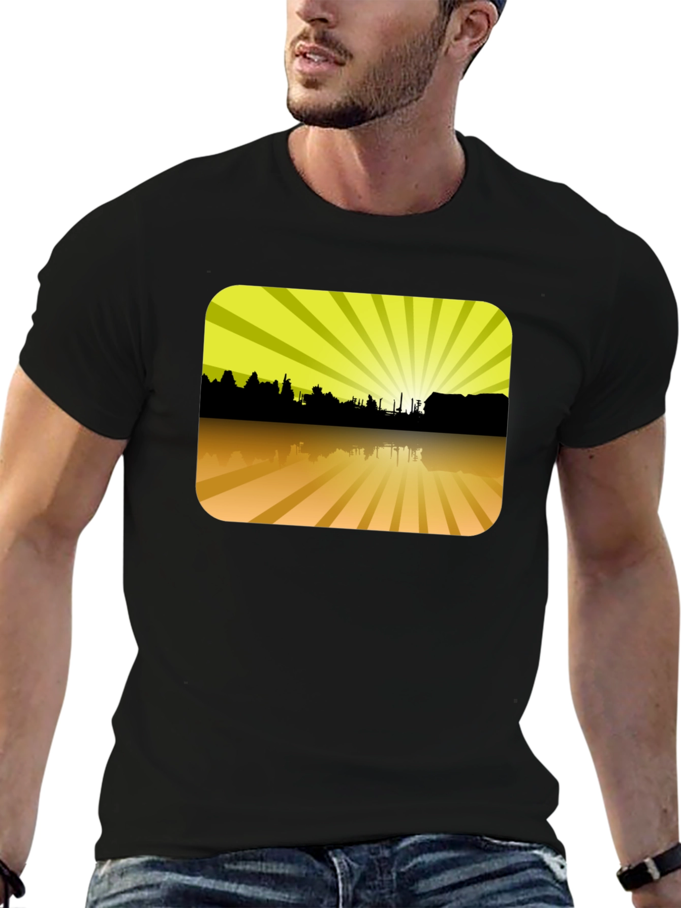 Sunset Silhouette Graphic T-Shirt