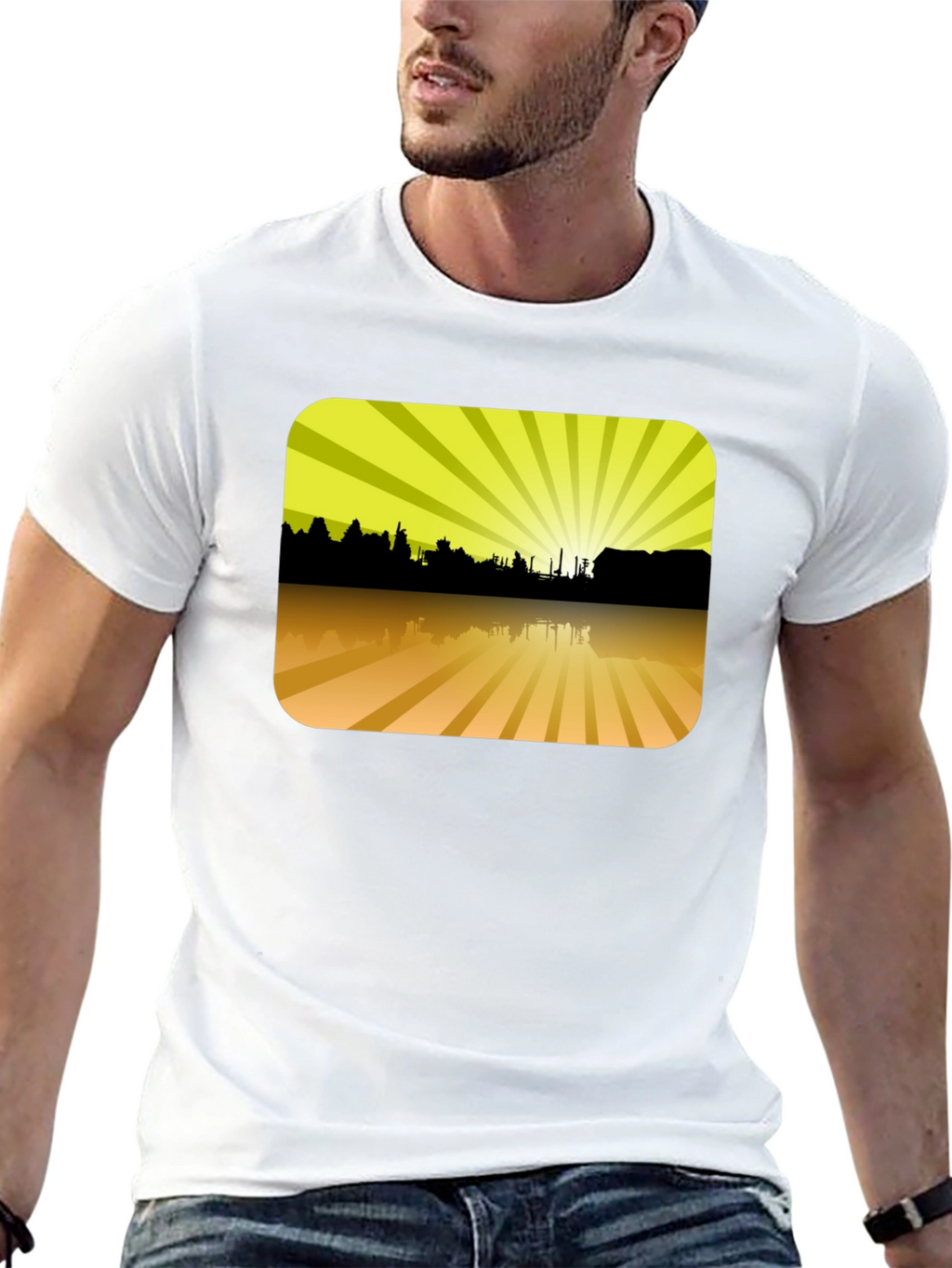 Sunset Silhouette Graphic T-Shirt