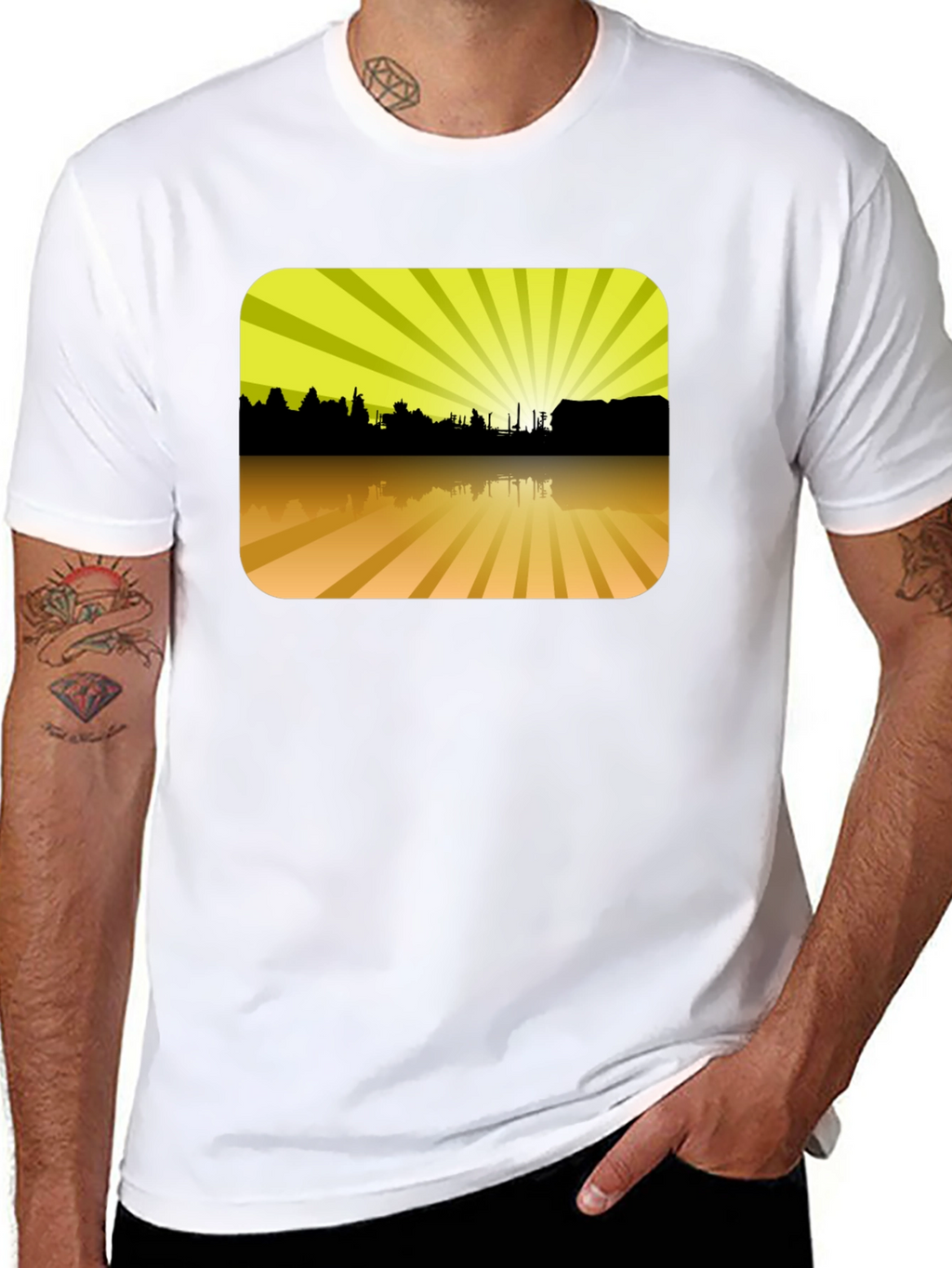 Sunset Silhouette Graphic T-Shirt