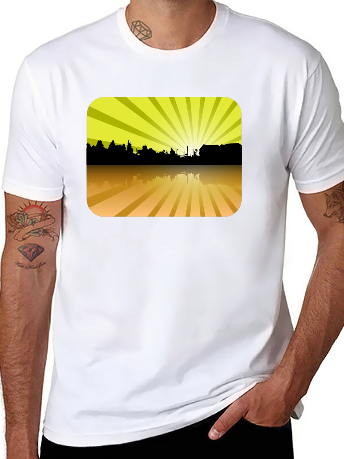 Sunset Silhouette Graphic T-Shirt