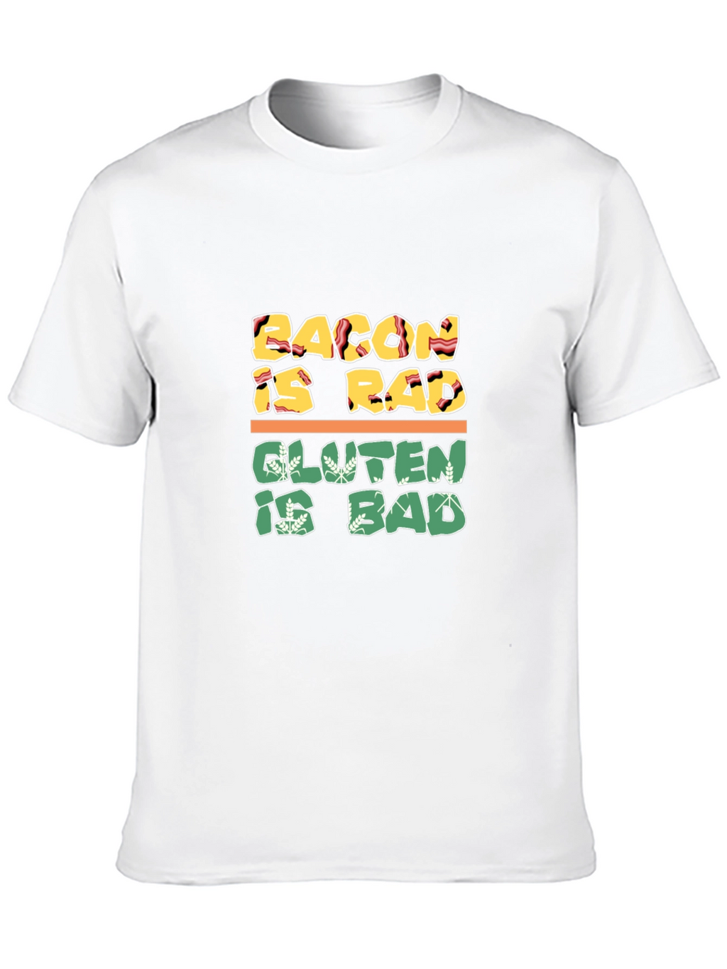 Bacon Is Rad Gluten Is Bad Graphic Tee