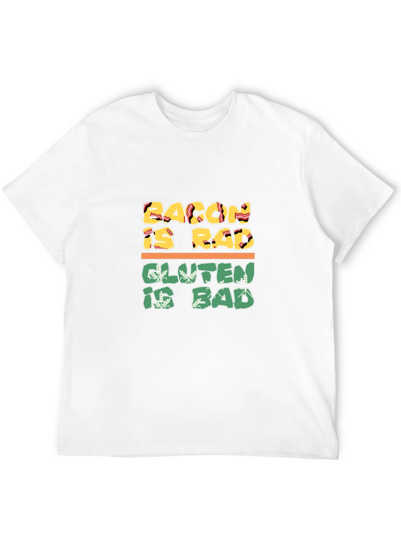 Bacon Is Rad Gluten Is Bad Graphic Tee