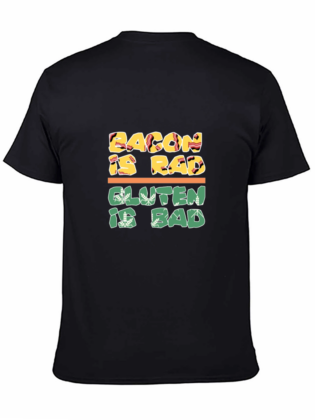 Bacon Is Rad Gluten Is Bad Graphic Tee