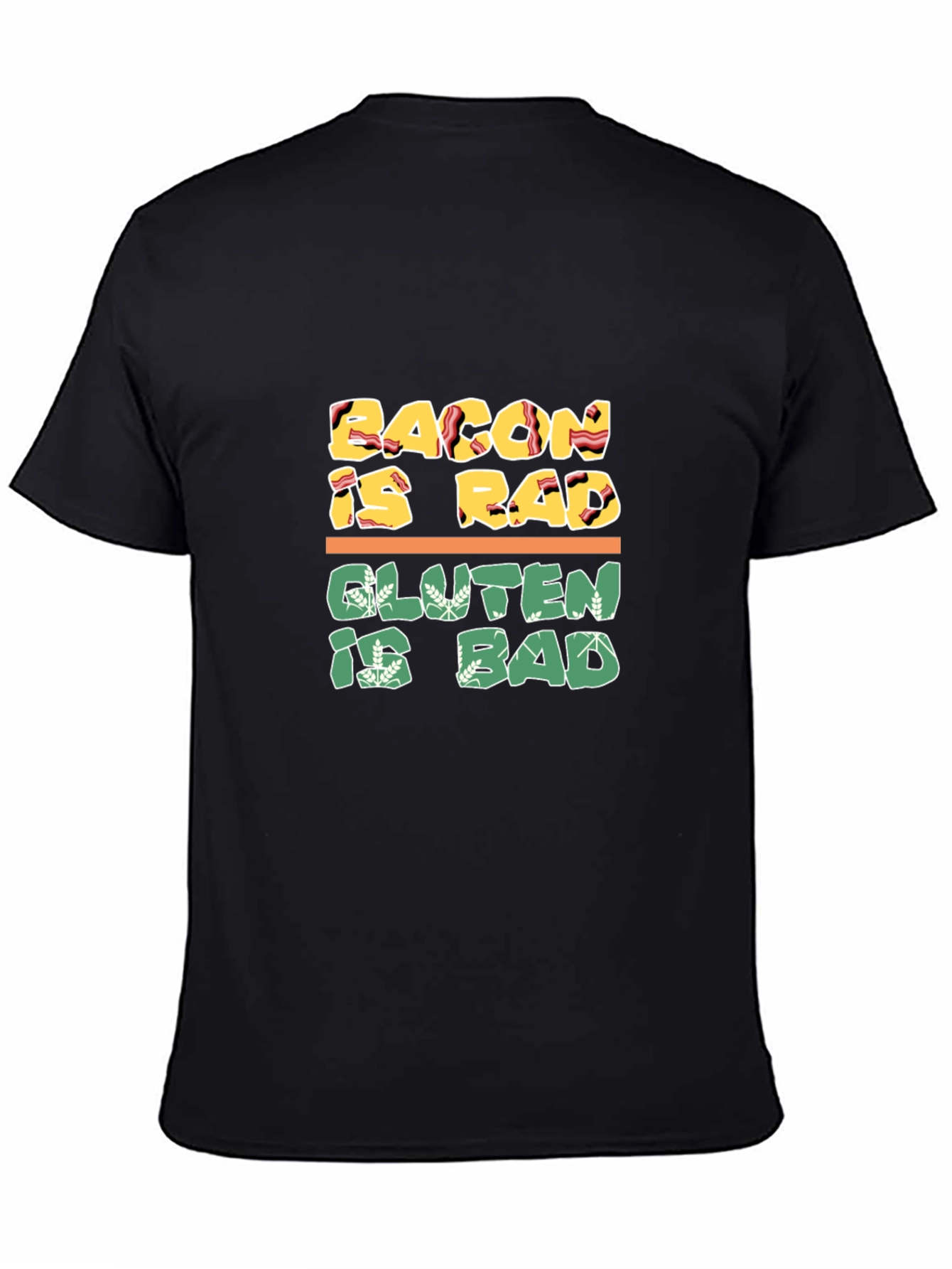 Bacon Is Rad Gluten Is Bad Graphic Tee