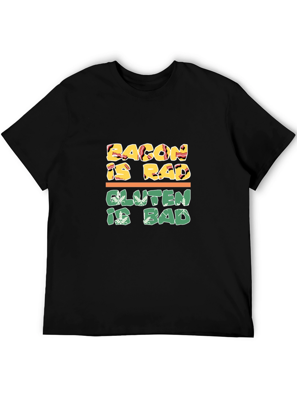 Bacon Is Rad Gluten Is Bad Graphic Tee