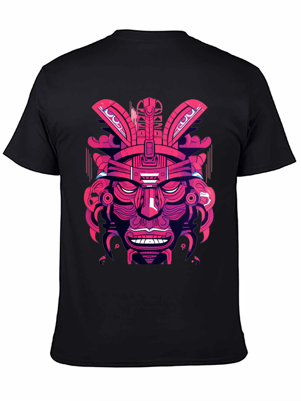 Aztec Warrior Graphic Tee - Bold Tribal Style
