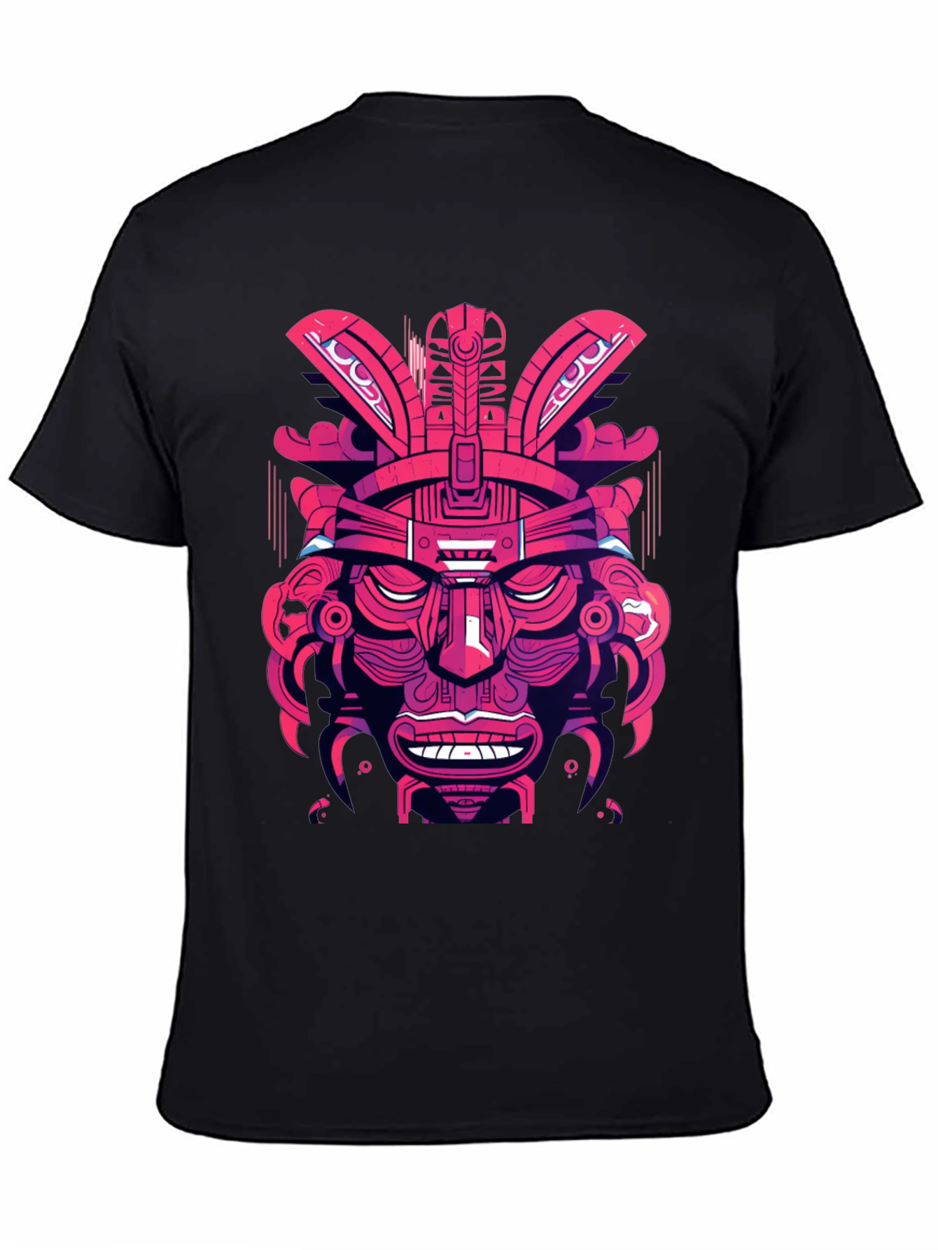 Aztec Warrior Graphic Tee - Bold Tribal Style