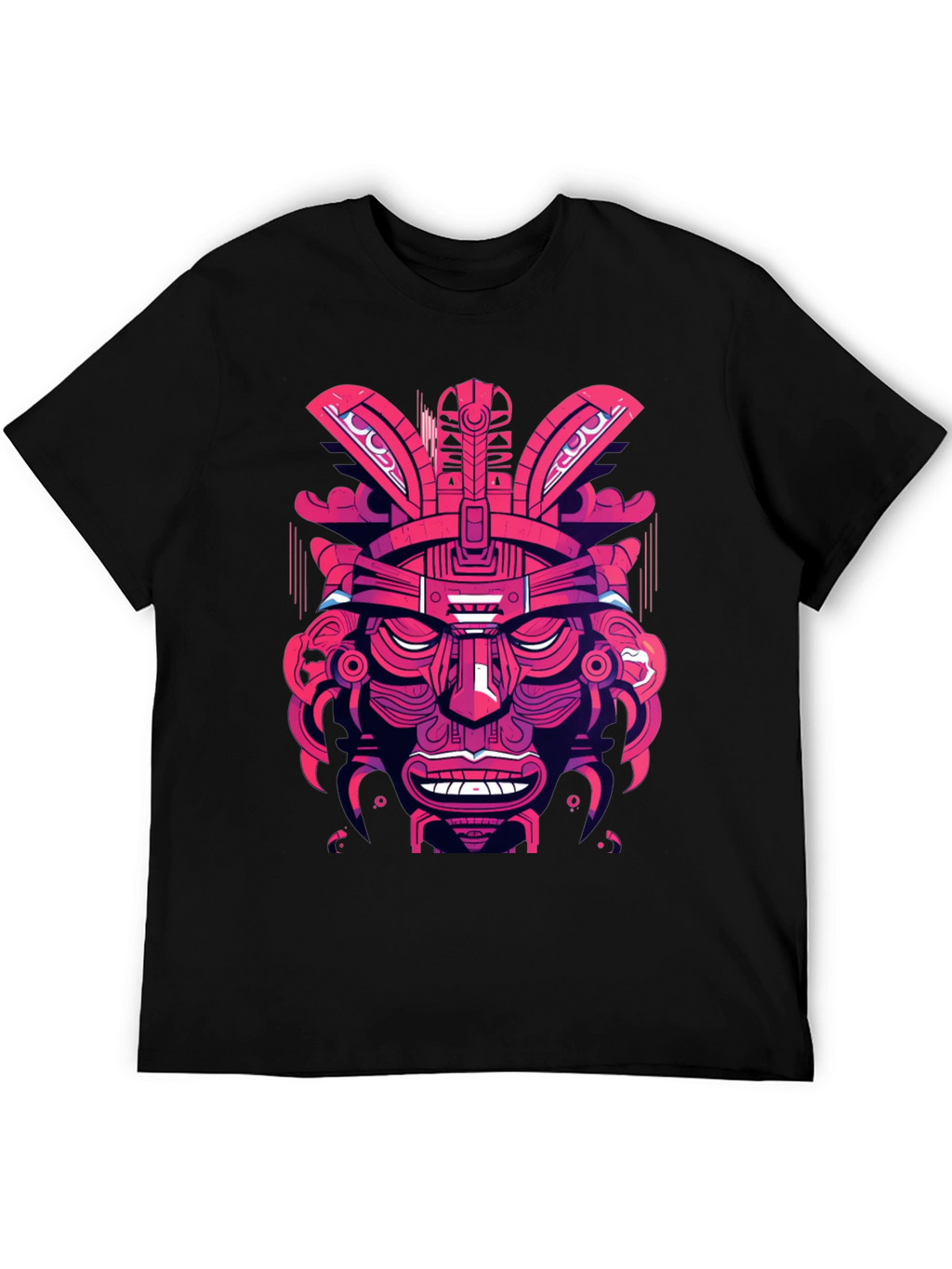 Aztec Warrior Graphic Tee - Bold Tribal Style