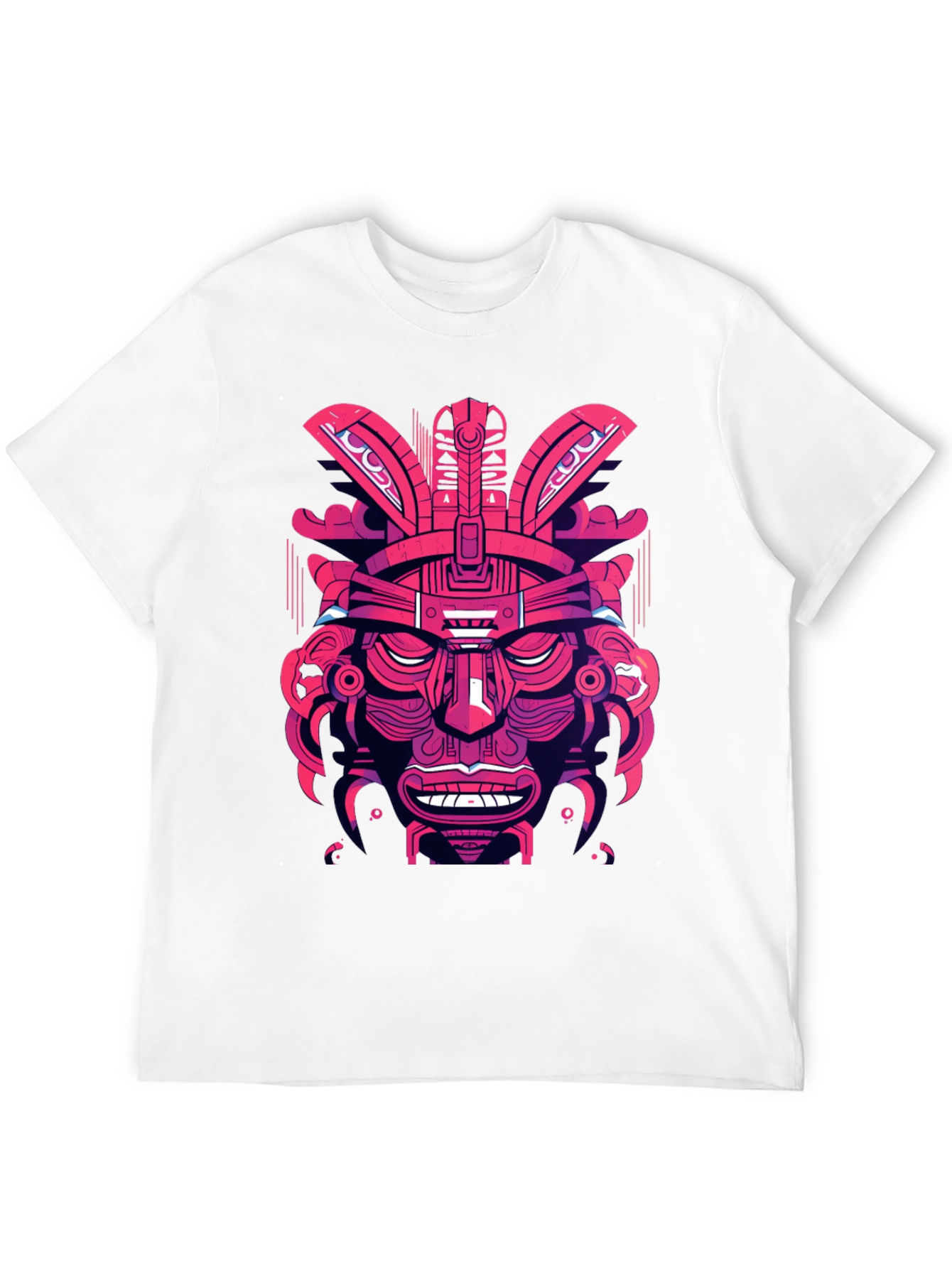 Aztec Warrior Graphic Tee - Bold Tribal Style
