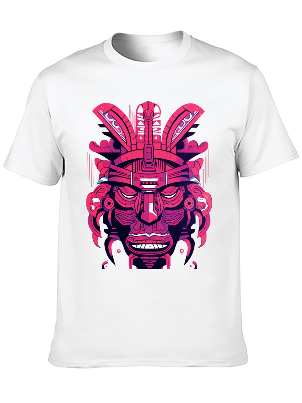 Aztec Warrior Graphic Tee - Bold Tribal Style