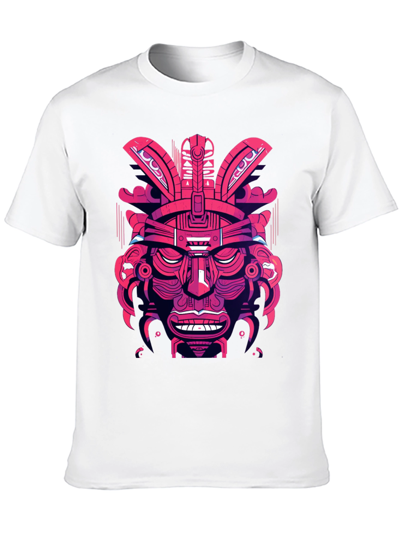 Aztec Warrior Graphic Tee - Bold Tribal Style