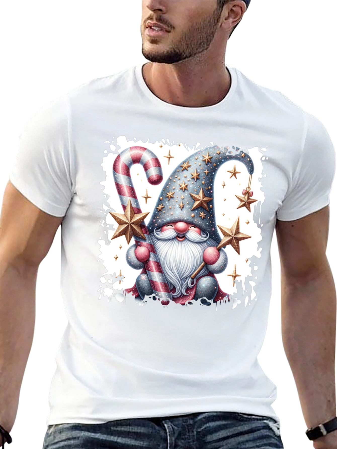 Festive Gnome T-Shirt: Holiday Cheer Apparel