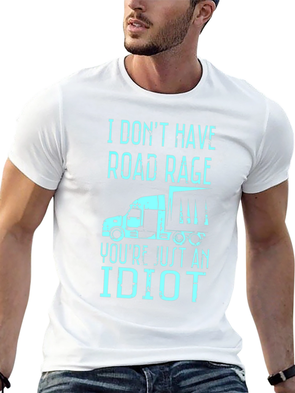 Road Rage Trucker Humor Graphic T-Shirt