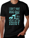 Road Rage Trucker Humor Graphic T-Shirt
