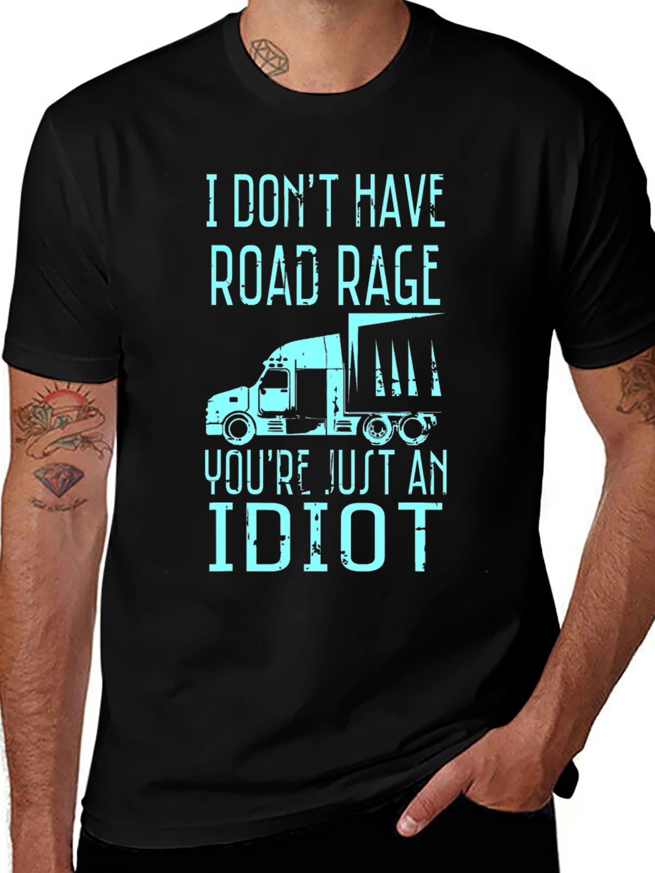 Road Rage Trucker Humor Graphic T-Shirt