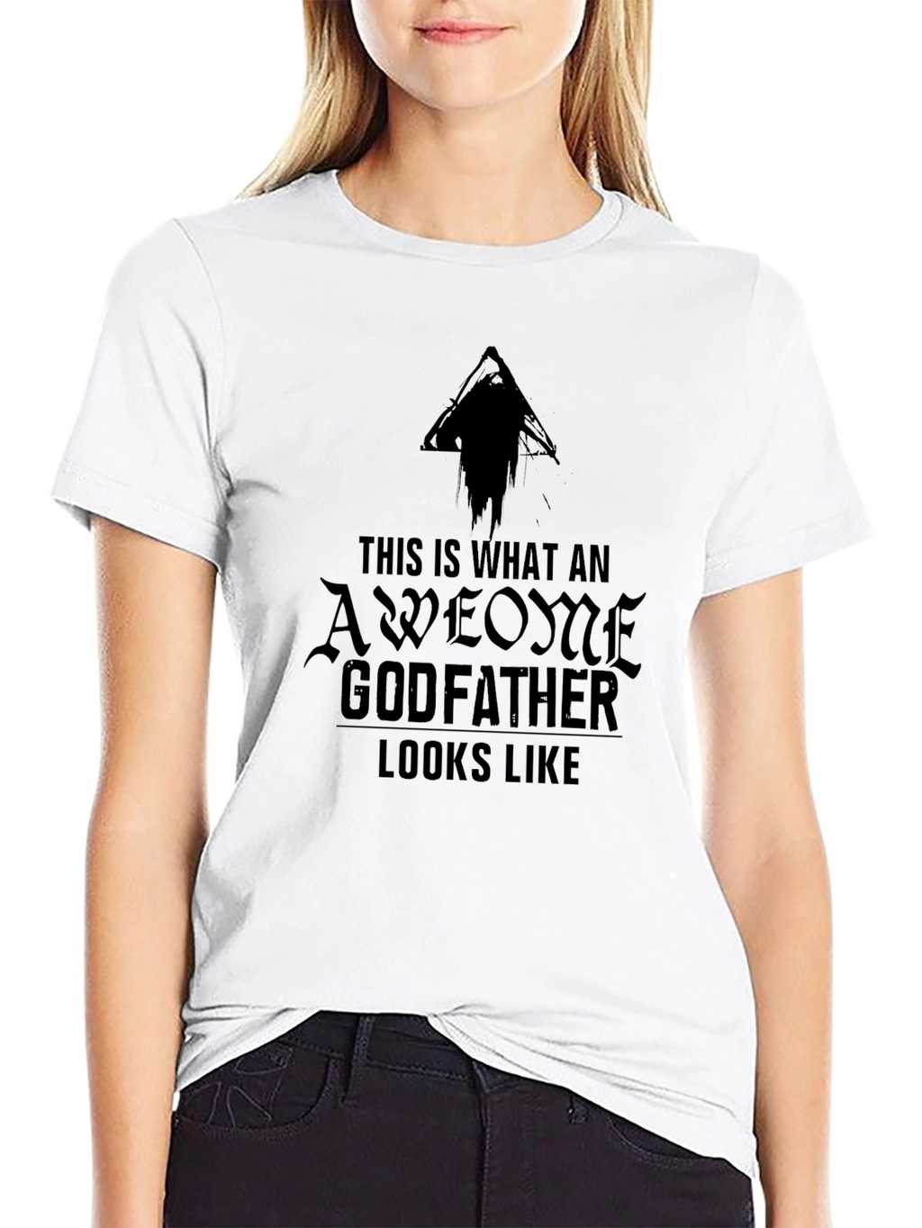 Awesome Godfather Graphic Tee - Black Cotton T-Shirt