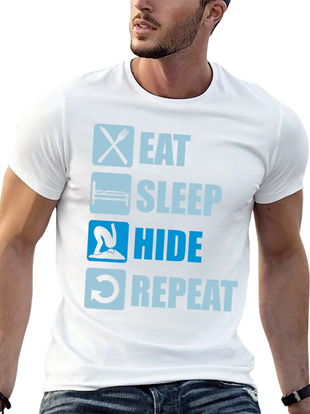 Eat Sleep Hide Repeat T-Shirt