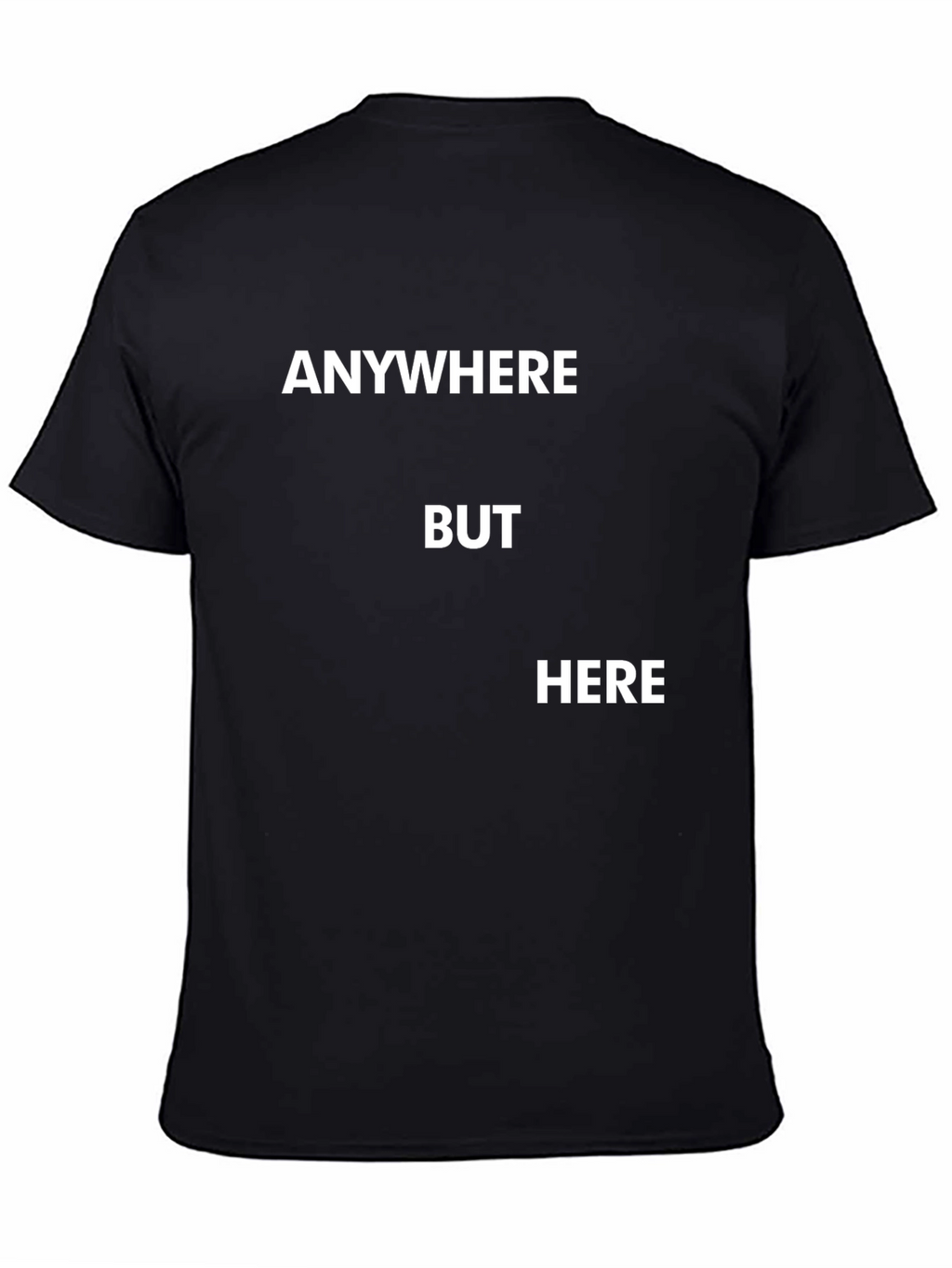 Anywhere But Here Black Graphic Tee