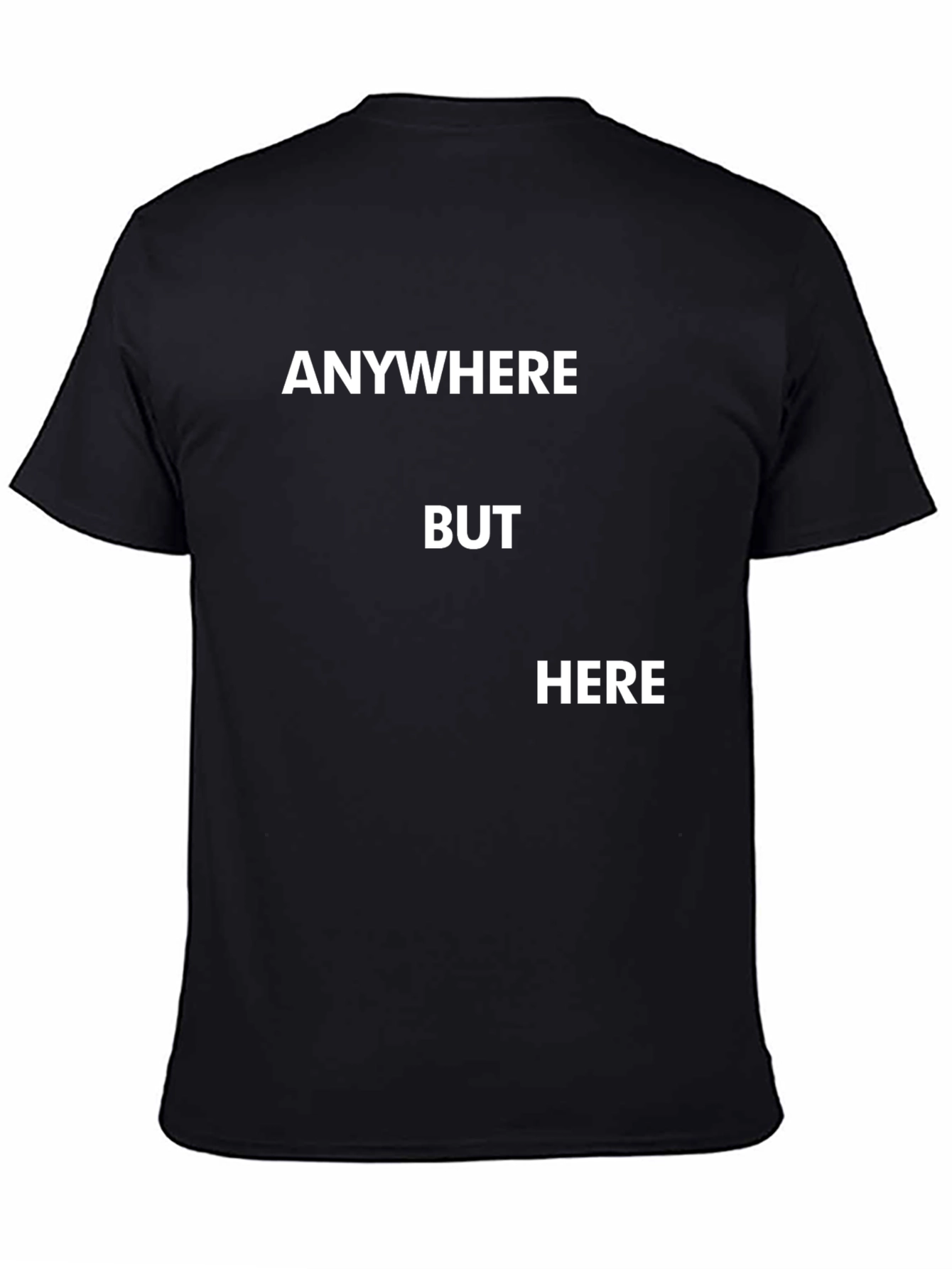 Anywhere But Here Black Graphic Tee