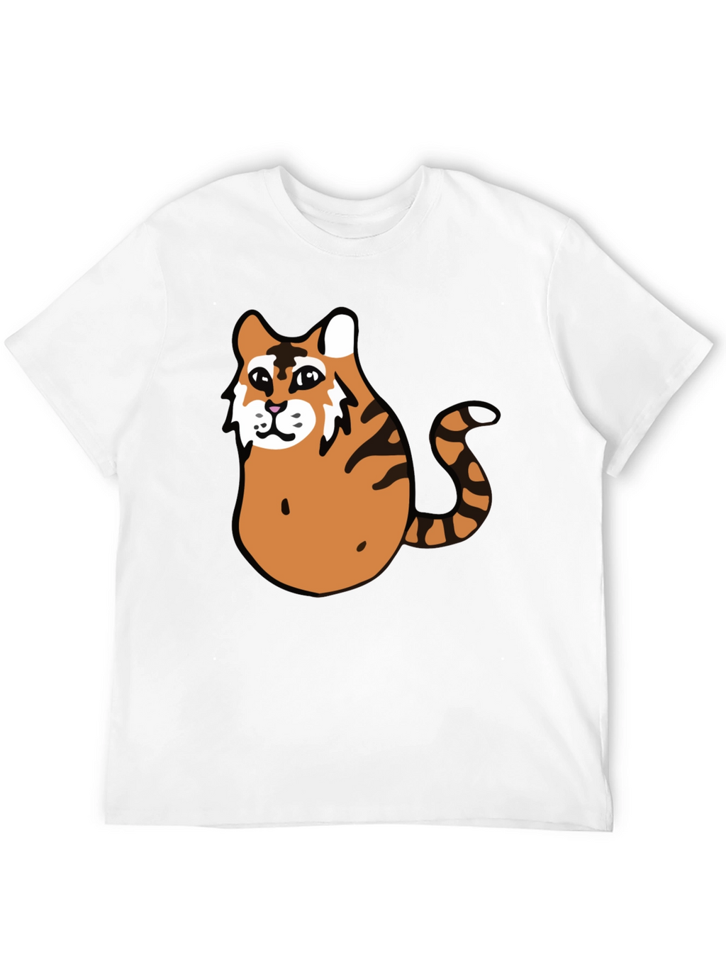Funny Tiger Graphic Tee - Black Cotton T-Shirt