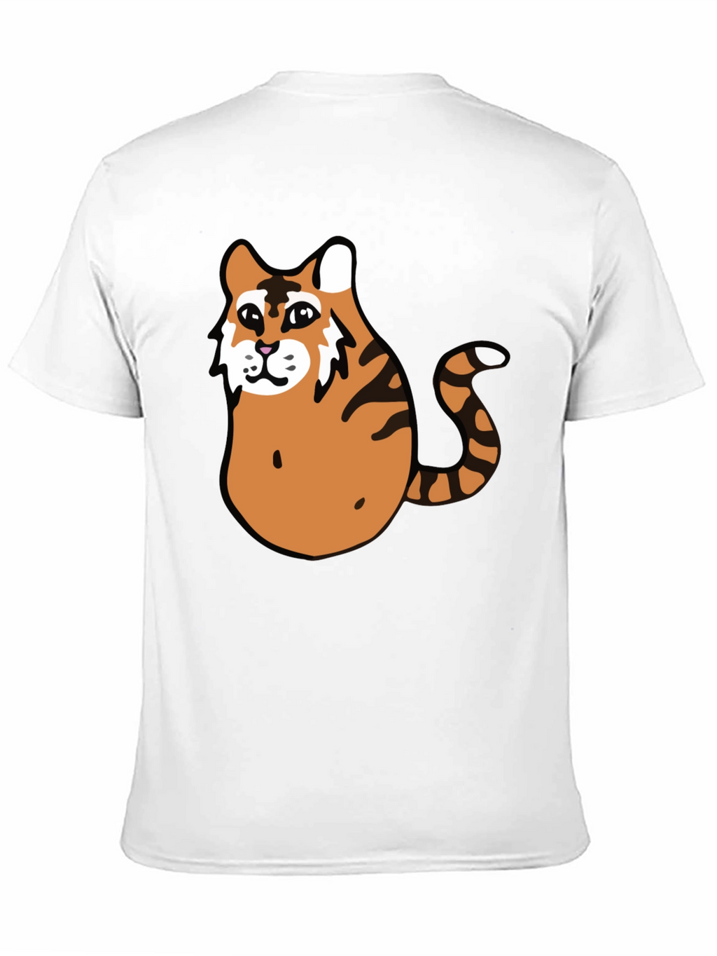 Funny Tiger Graphic Tee - Black Cotton T-Shirt