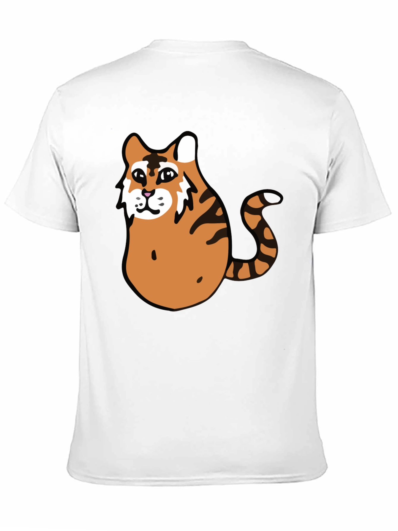 Funny Tiger Graphic Tee - Black Cotton T-Shirt