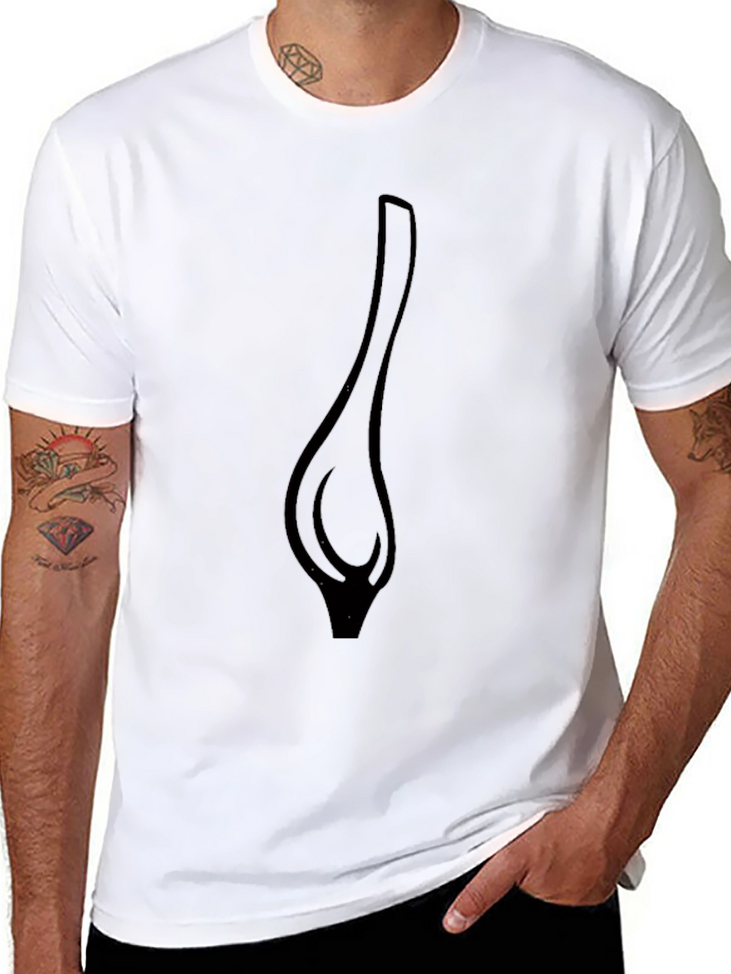 Unique Graphic Print Tee - Fashionable Black T-Shirt