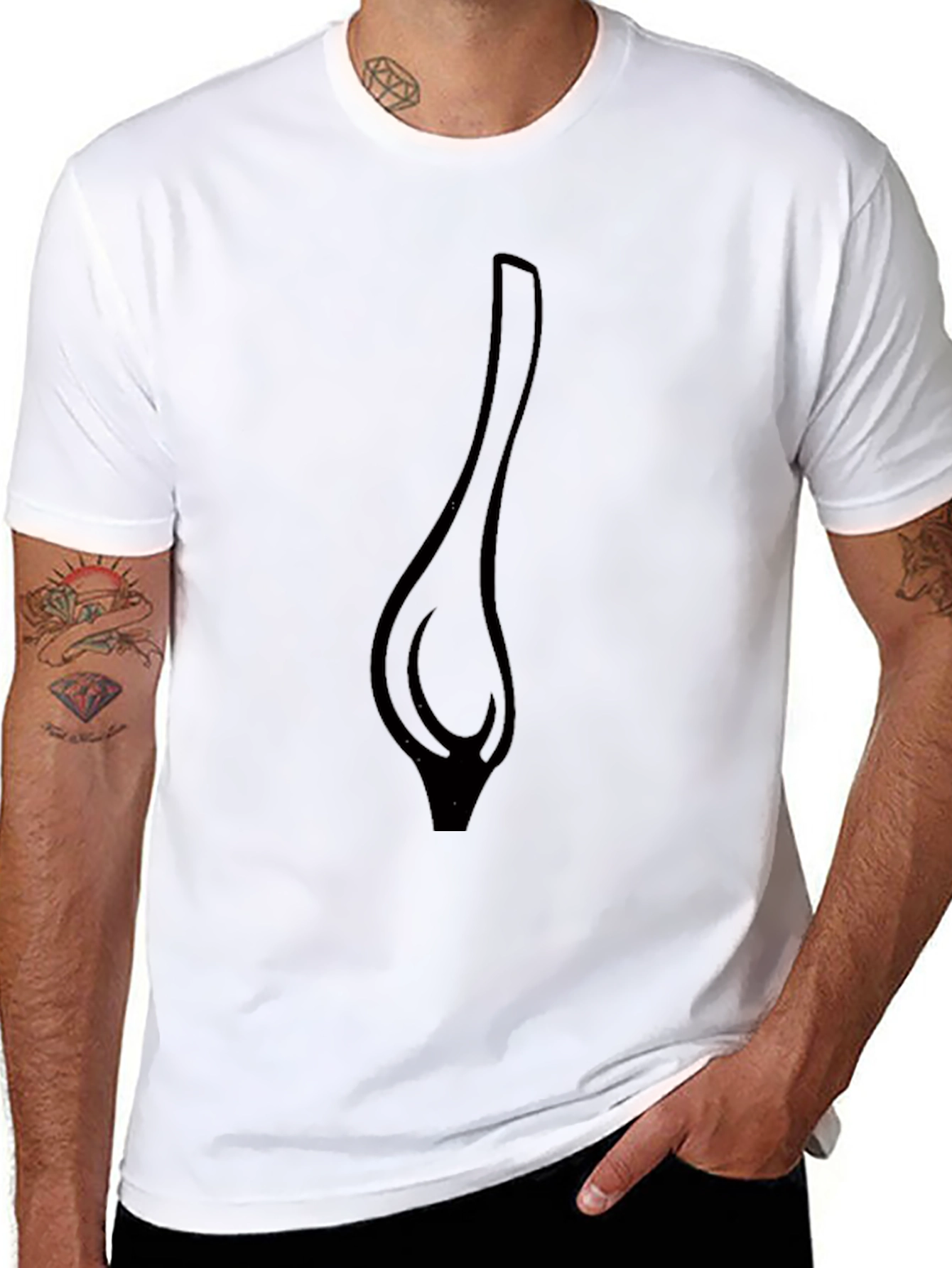 Unique Graphic Print Tee - Fashionable Black T-Shirt