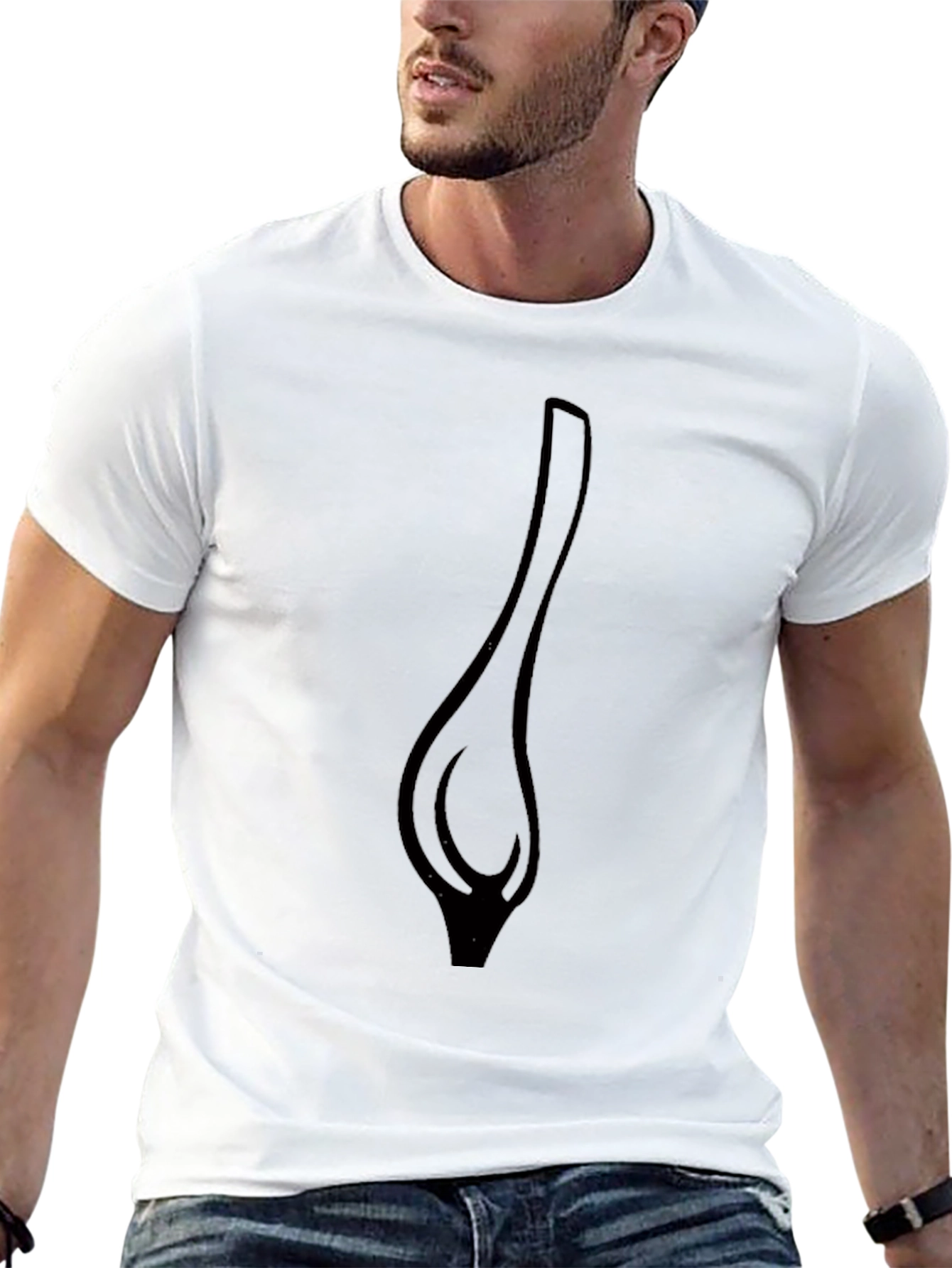Unique Graphic Print Tee - Fashionable Black T-Shirt