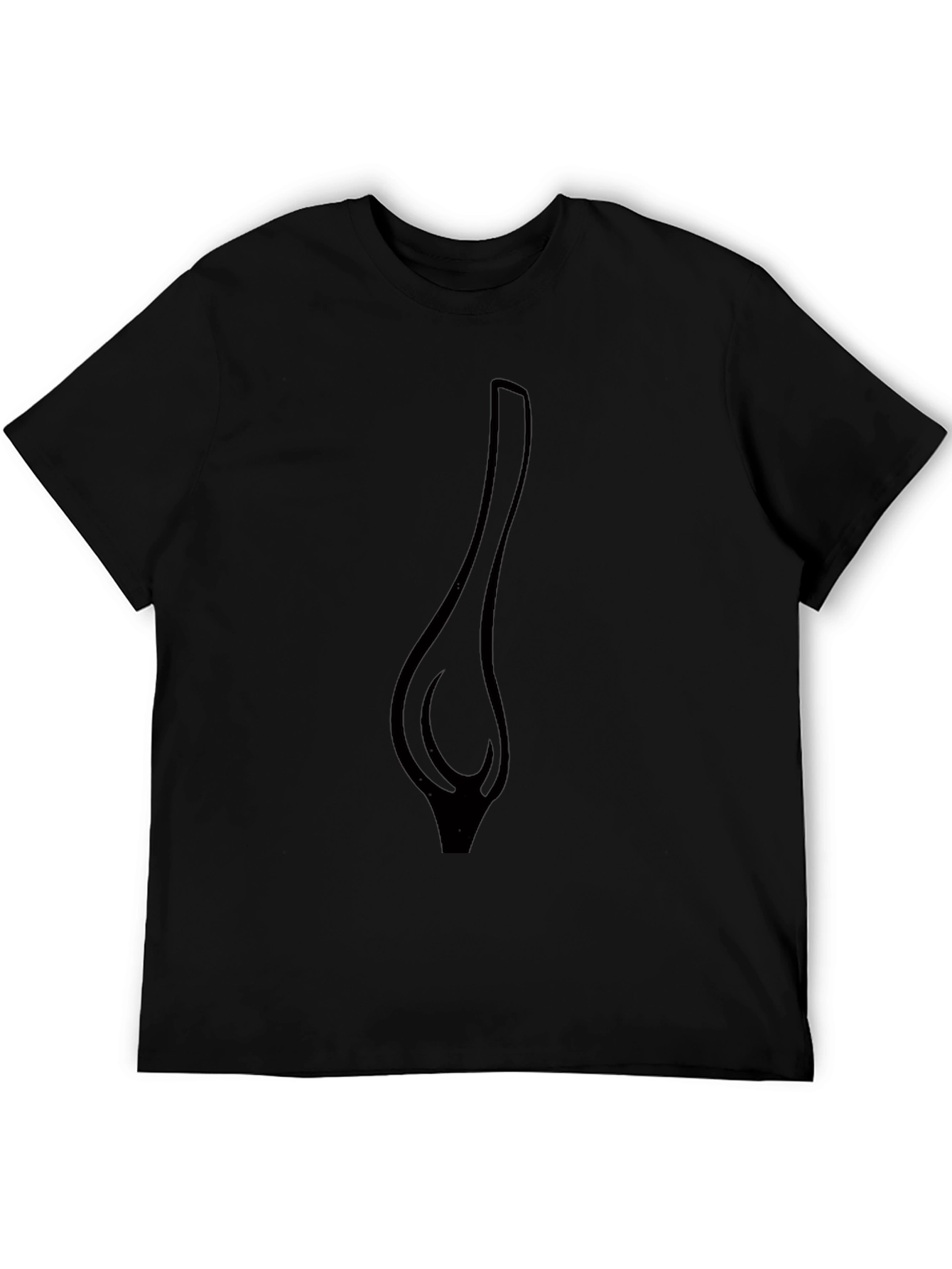 Unique Graphic Print Tee - Fashionable Black T-Shirt