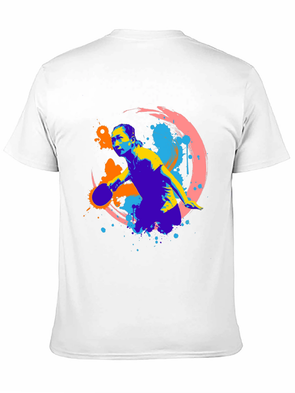 Abstract Table Tennis Player Graphic Tee