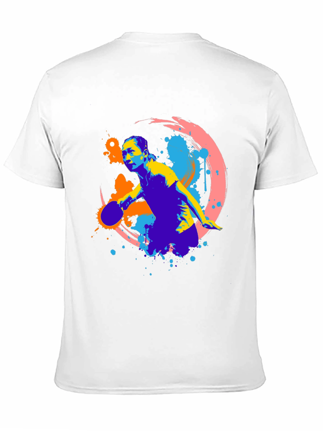 Abstract Table Tennis Player Graphic Tee