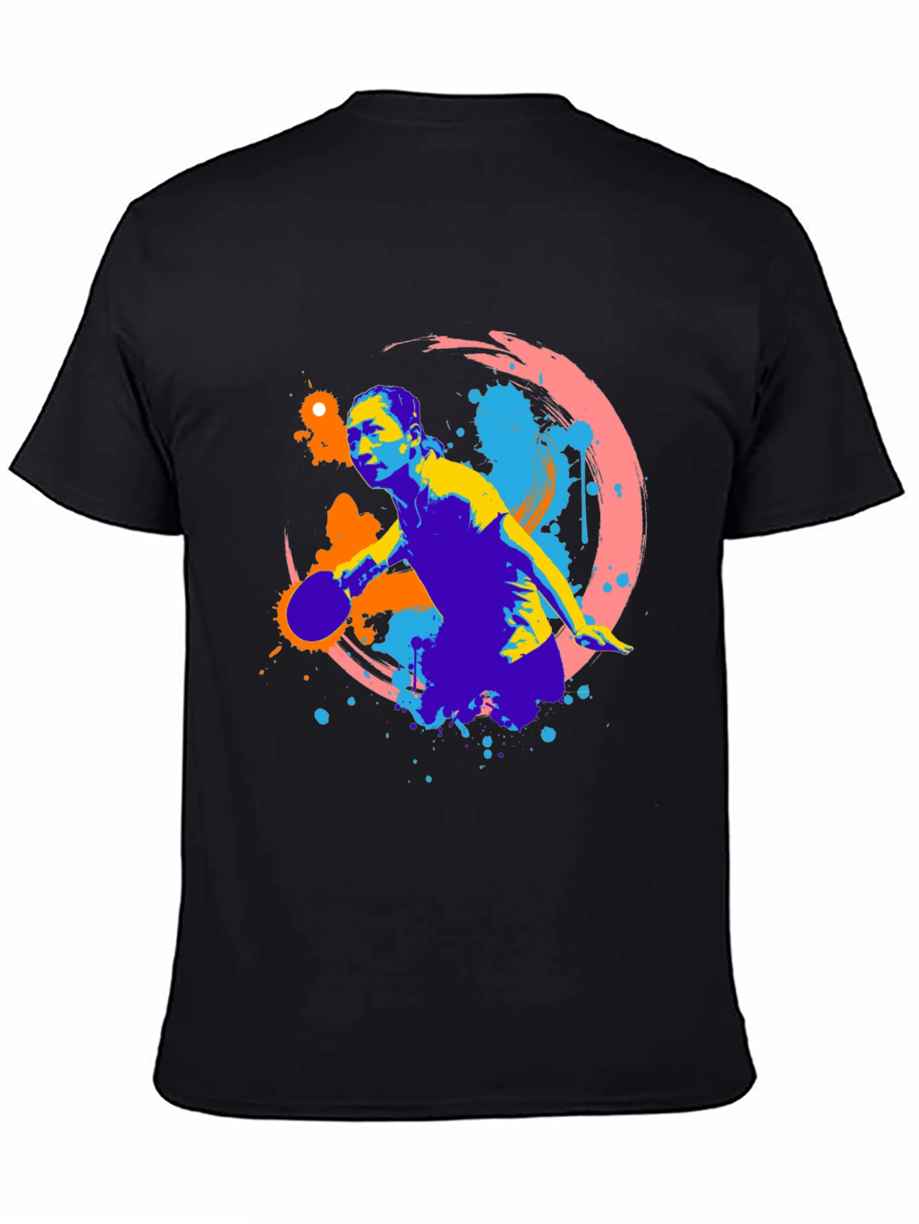Abstract Table Tennis Player Graphic Tee