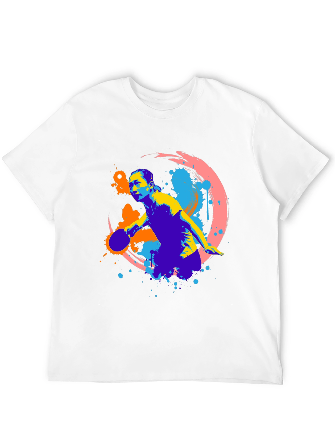 Abstract Table Tennis Player Graphic Tee
