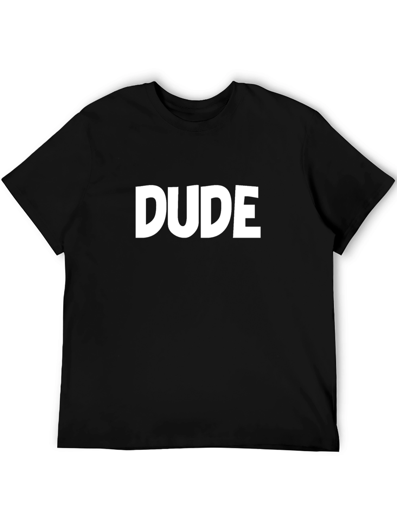 Dude Graphic Tee - Classic Black Cotton T-Shirt