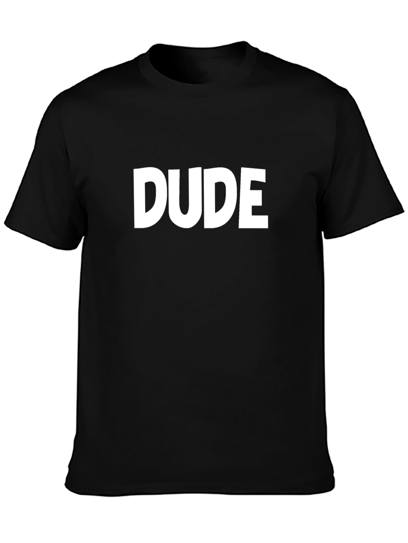 Dude Graphic Tee - Classic Black Cotton T-Shirt